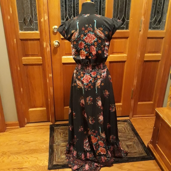 SOLD Black Boho Dress - Picture 5 of 6